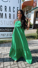 Load image into Gallery viewer, Green Flower Maxi Dress
