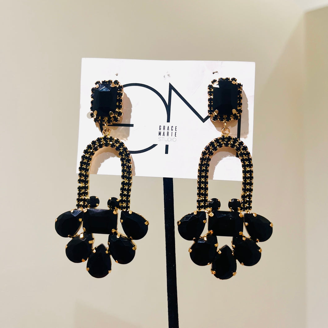 Black Cristal Earrings