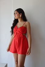 Load image into Gallery viewer, Flower Red Romper

