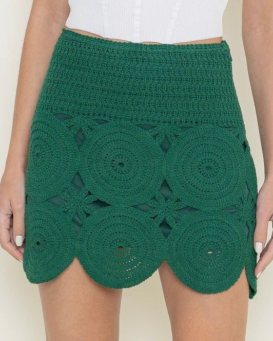 Crochet Green Skirt