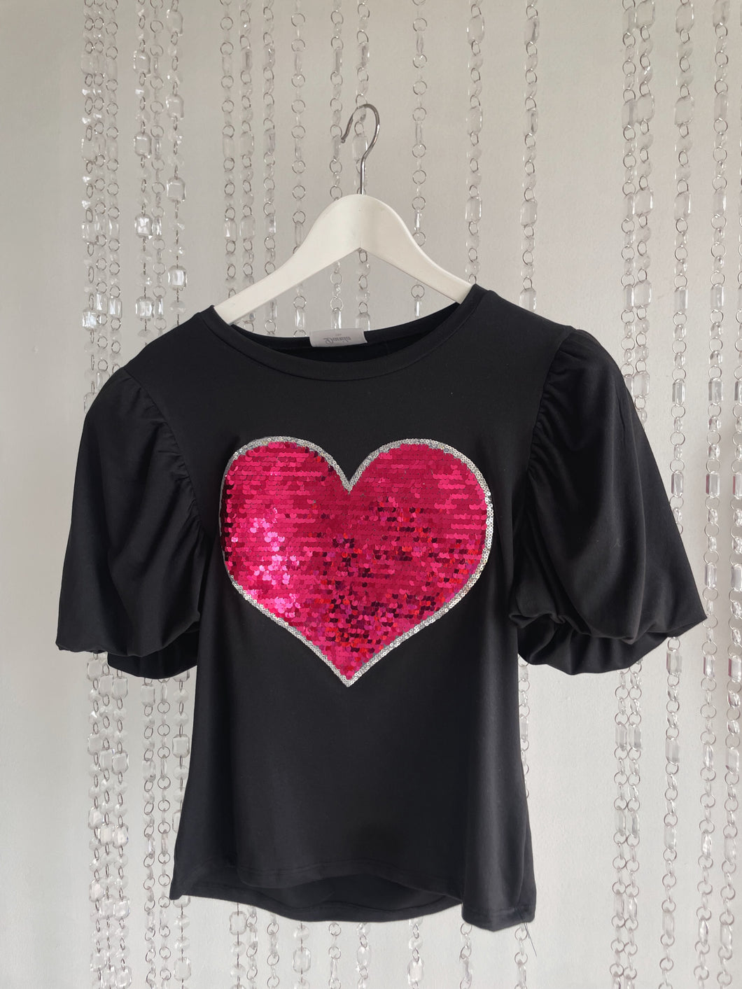 Heart Fuchsia Top