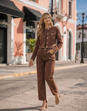Load image into Gallery viewer, Mocha Margie Denim 2pc Set

