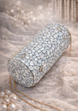 Load image into Gallery viewer, Mother of Pearl Cylinder Clutch – Handmade in India
