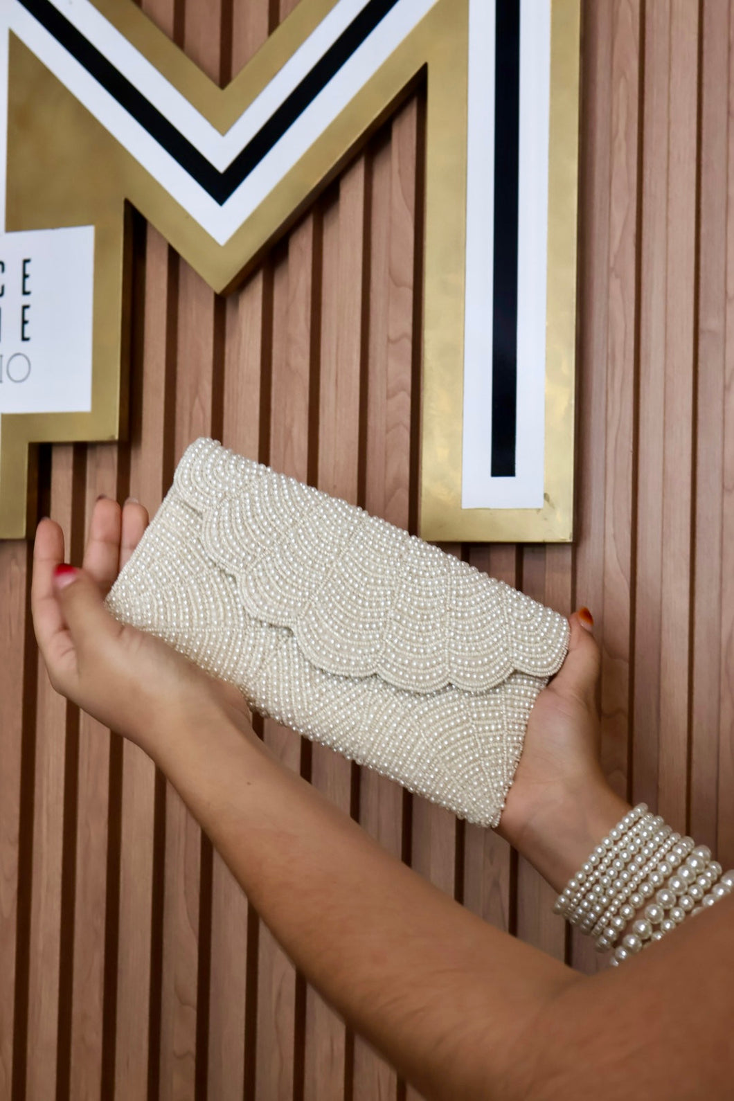 Pearl Clutch Bag