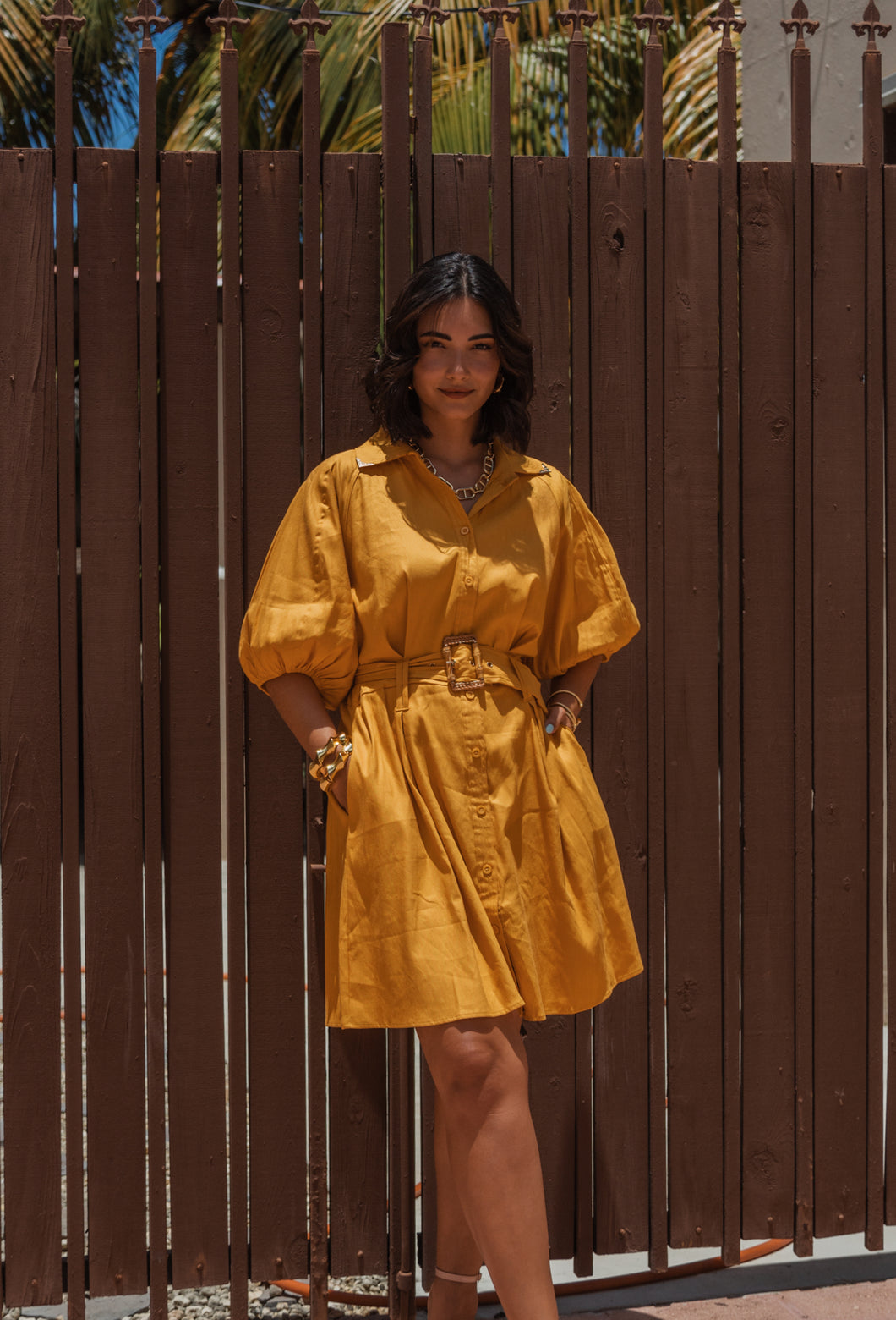 Catania Mustard Dress