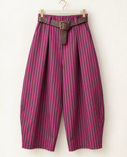 Load image into Gallery viewer, Mulberry Stripe Barrel Pants
