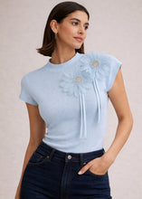 Load image into Gallery viewer, Sky Blossom Knit Top
