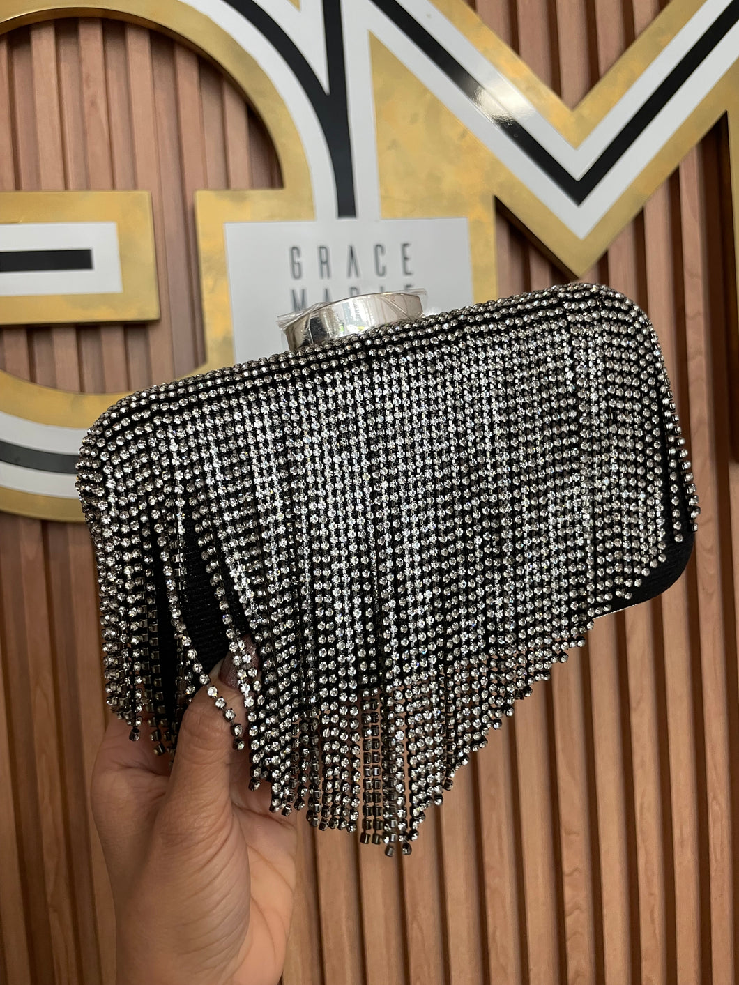 shine bright clutch bag (chain included)