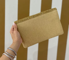 Load image into Gallery viewer, Gold Beaded Clutch Bag
