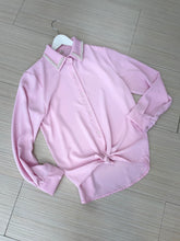 Load image into Gallery viewer, Blush Muse Satin Pearl Top
