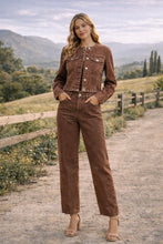Load image into Gallery viewer, Mocha Margie Denim 2pc Set
