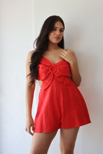 Load image into Gallery viewer, Flower Red Romper
