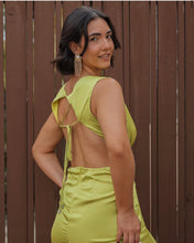 Load image into Gallery viewer, Green Satin Jumpsuit
