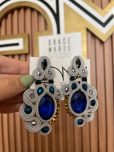 Load image into Gallery viewer, Midnight Sapphire handmade Earrings
