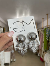 Load image into Gallery viewer, silver leave earrings
