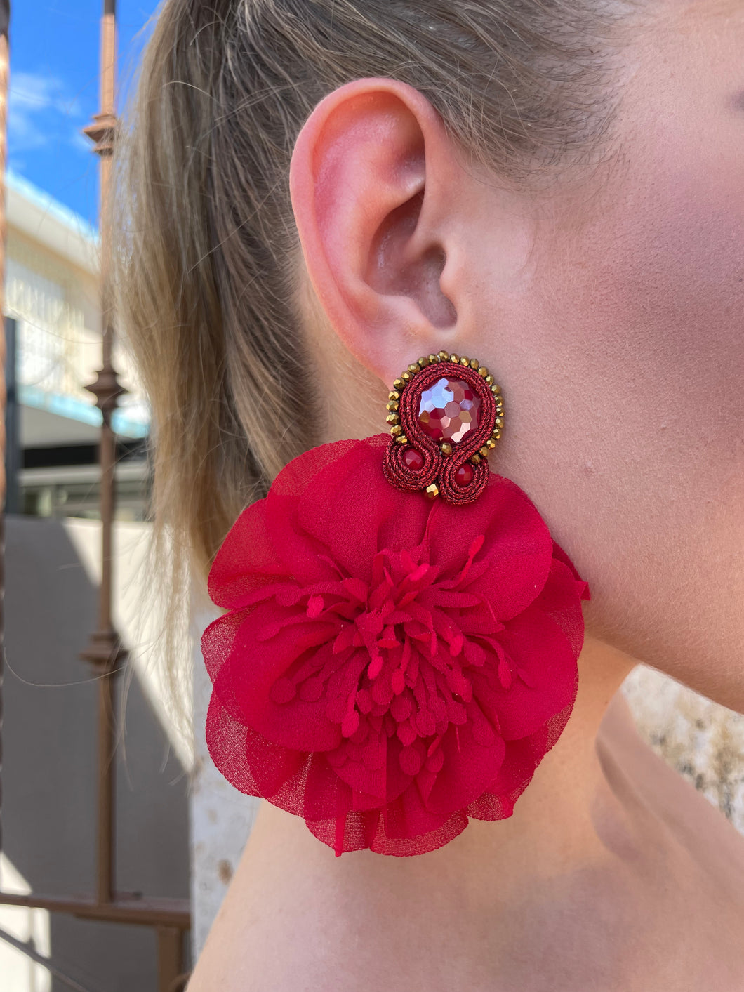 Red Handmade Earrings