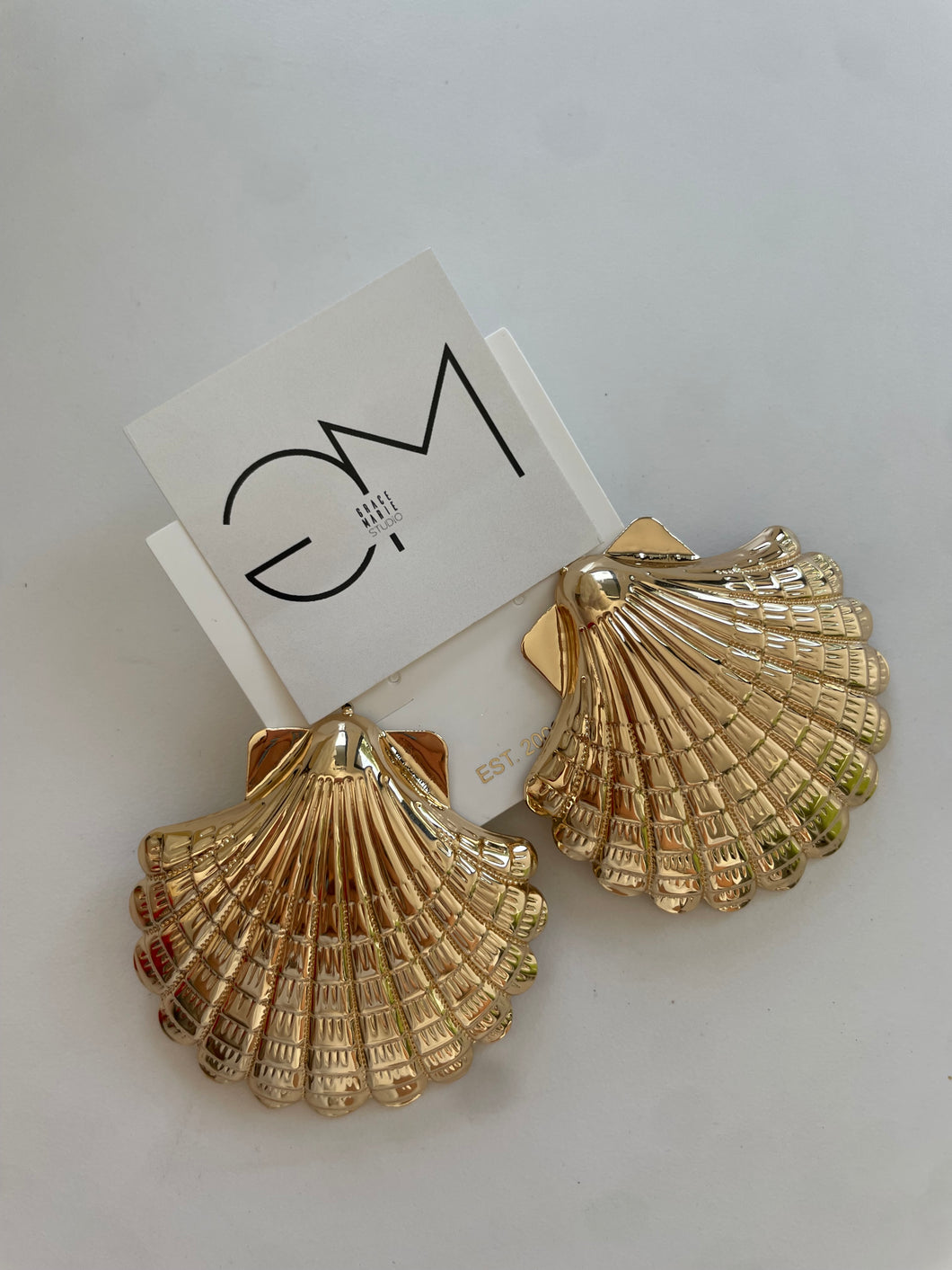 Gold Seashell Earrings