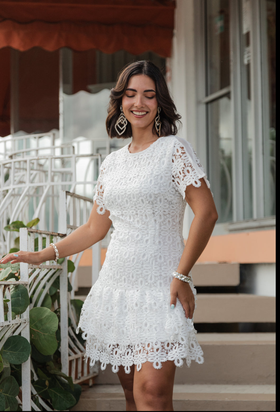 Mindy Lace White Dress