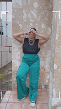 Load and play video in Gallery viewer, Teal Cargo Pant
